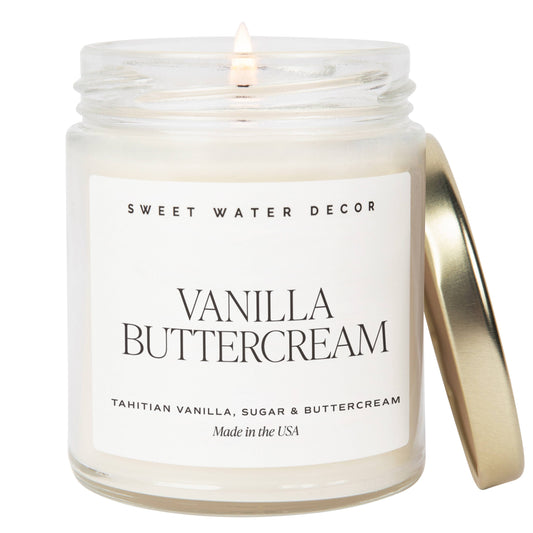 Vanilla Buttercream 9 oz Soy Candle - Vegan & Cruelty Free