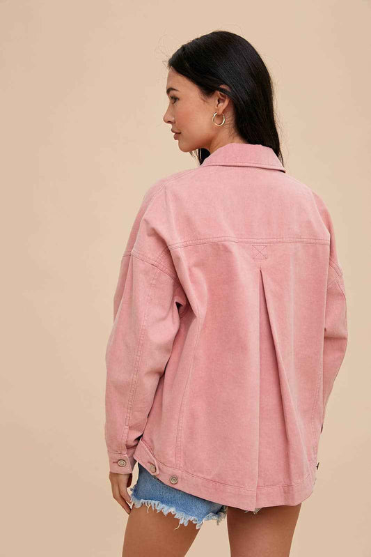 GARMENT WASHED LIGHTWEIGHT SHACKET