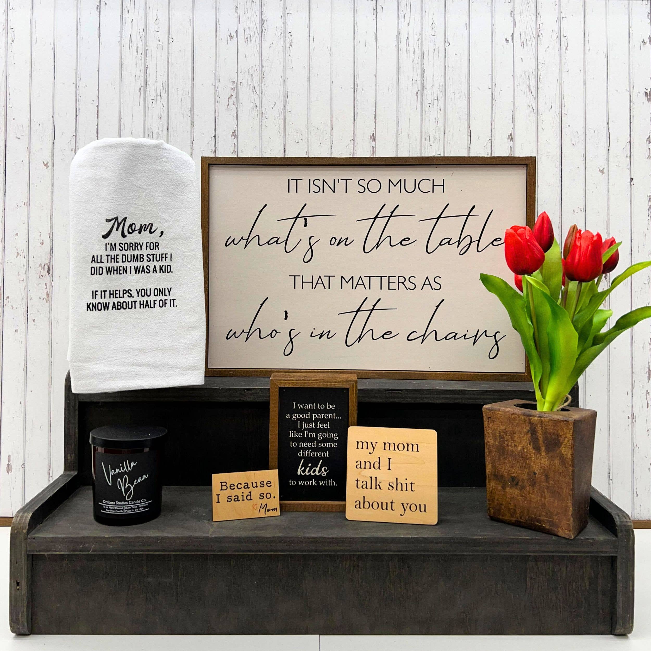Mom I'm Sorry For All The Dumb Stuff Dish Towel - 16x24 - The Envy Co