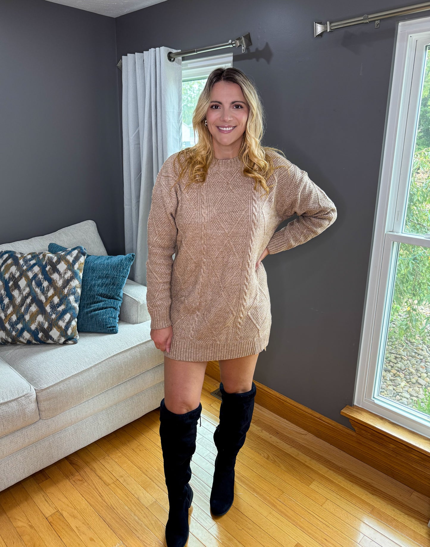 Whispered Warmth Sweater Dress