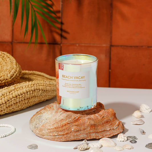 Coconut Wax Candle - Vibes - Beach Vacay - 8 oz Glass Jar - The Envy Co