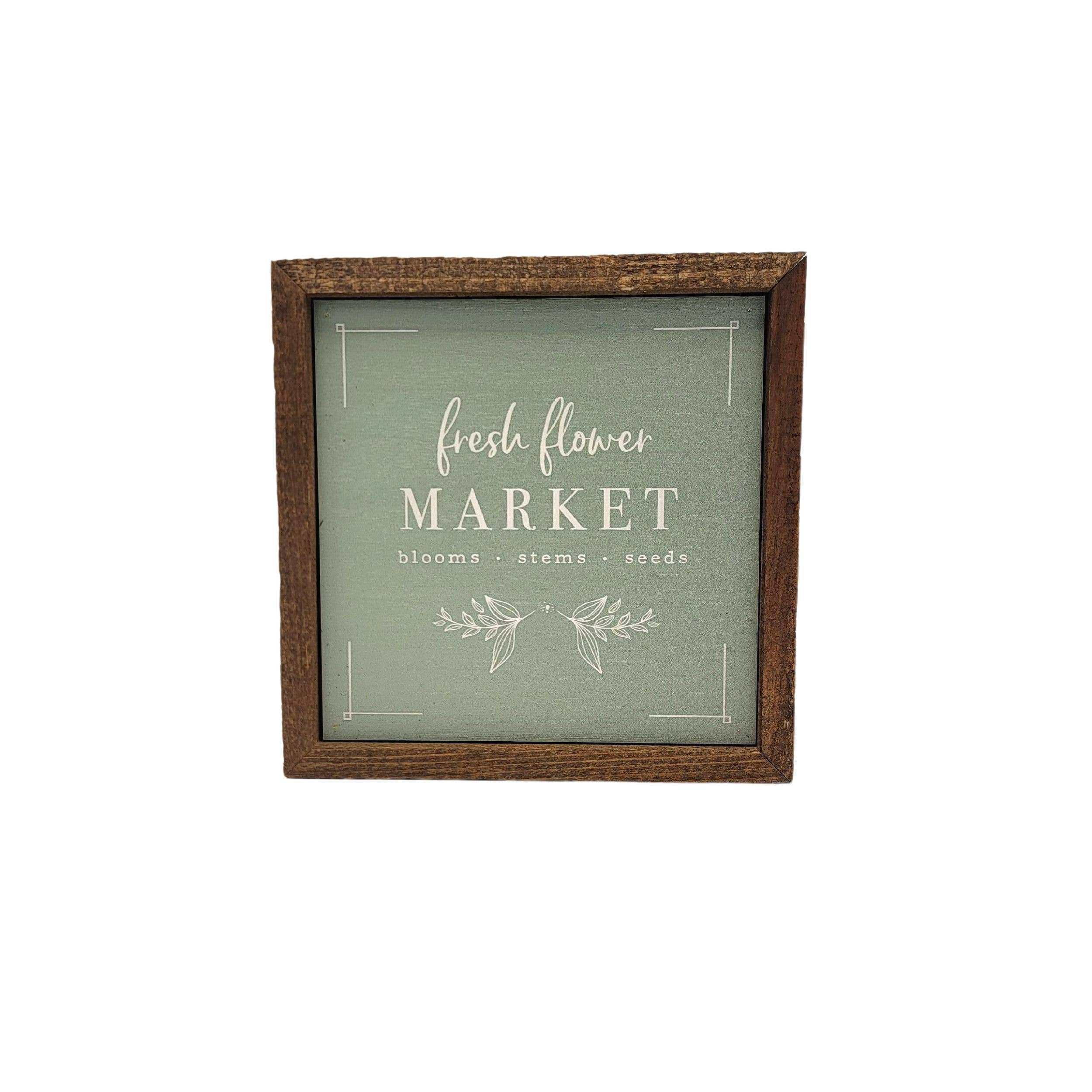 Fresh Flower Market Sign - Home Décor - The Envy Co