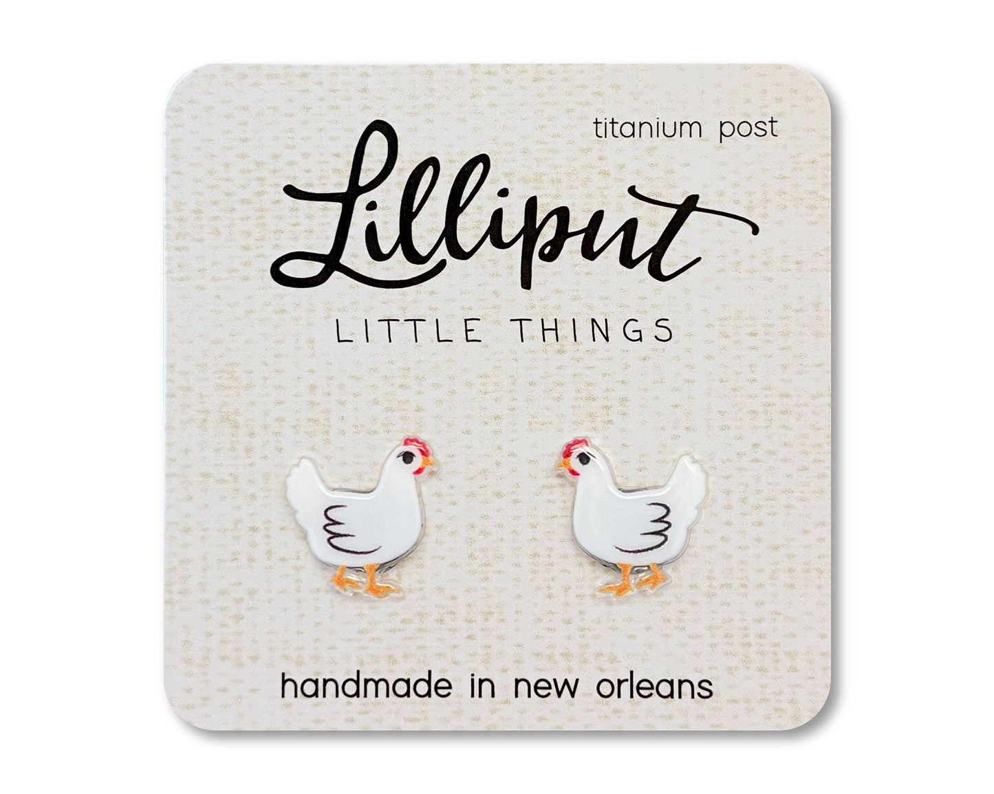 Chicken Earrings // Funny Gift - The Envy Co