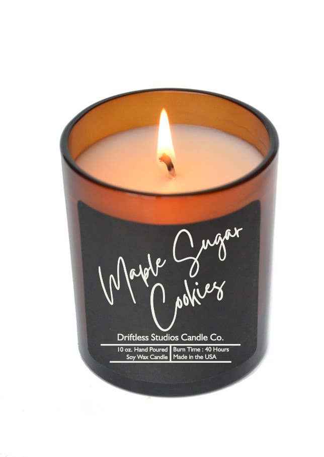 Maple Sugar Cookies Soy Candle -10oz Jar + Lid Black Label