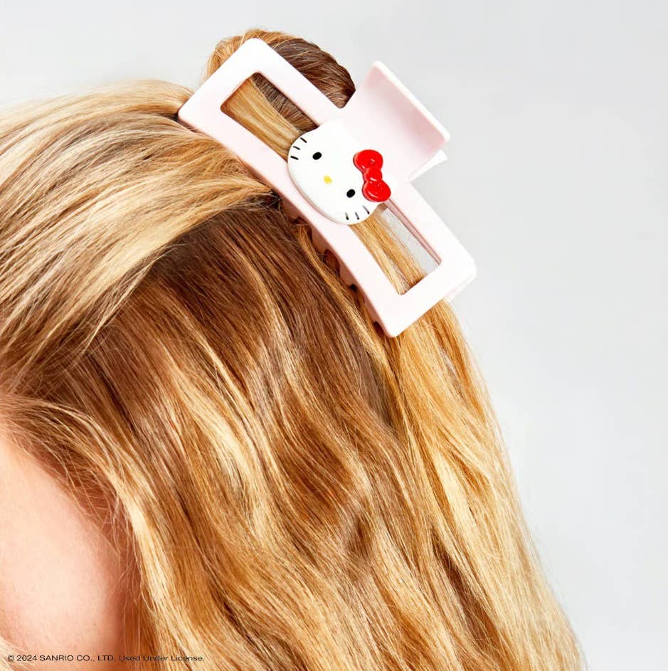 Hello Kitty x Kitsch Recycled Jumbo Open ClawClip-Kitty Face - The Envy Co