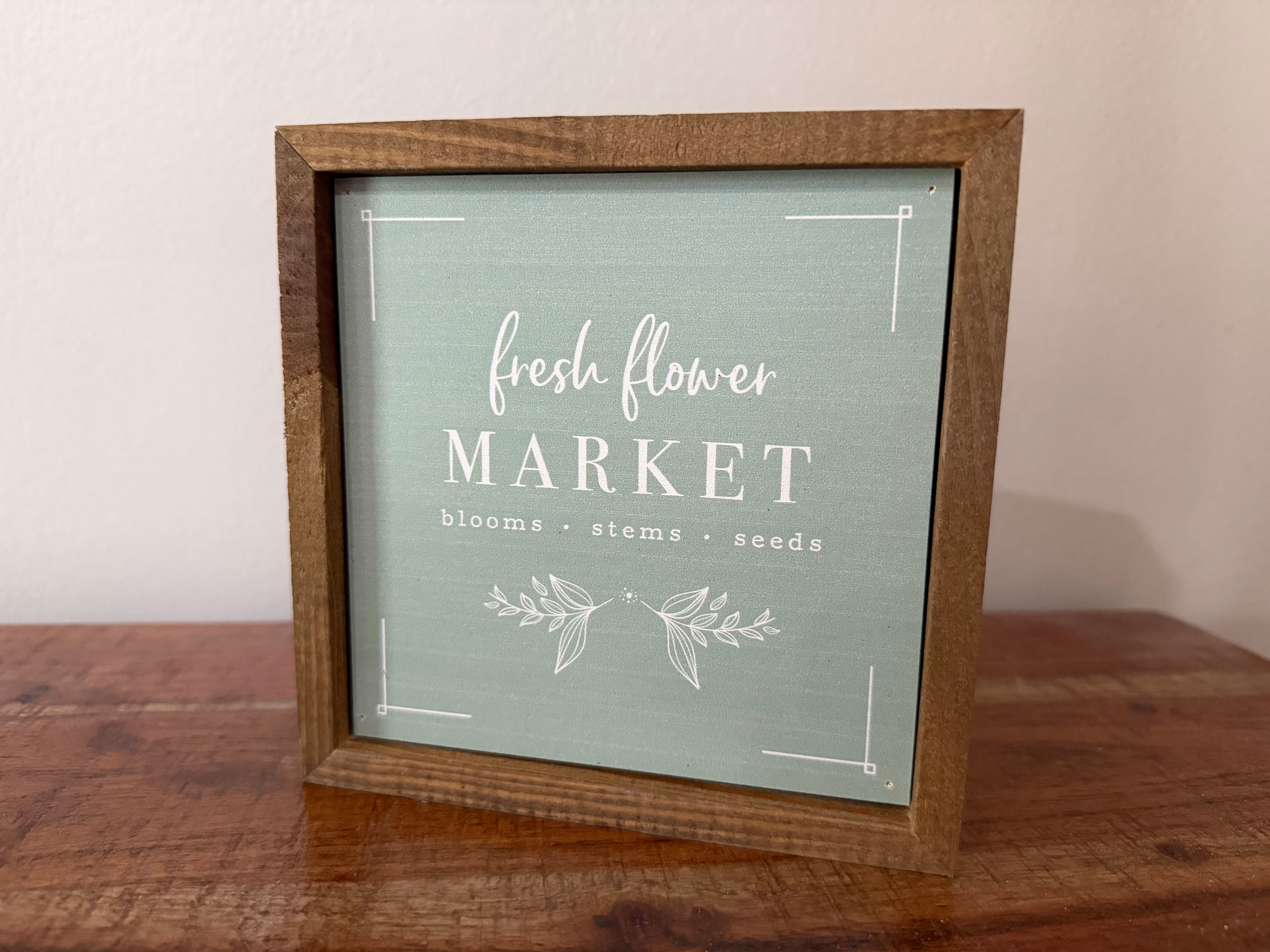 Fresh Flower Market Sign - Home Décor - The Envy Co