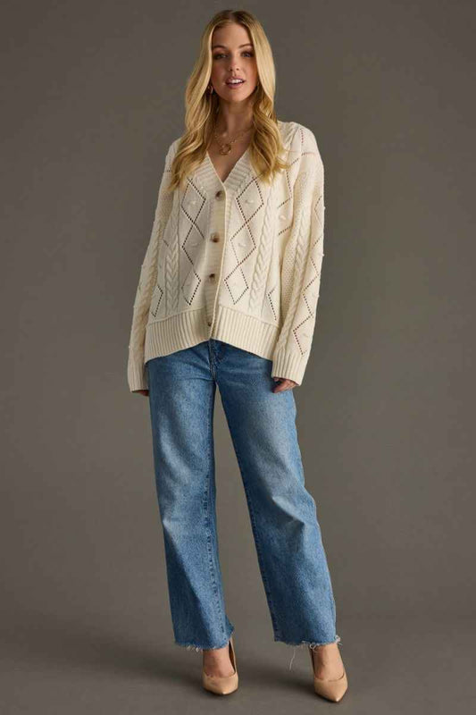 Sunday Knit Cardigan - Fall Weather Sweater - Woman's Clothing Boutique - The Envy Co, Painesville OH