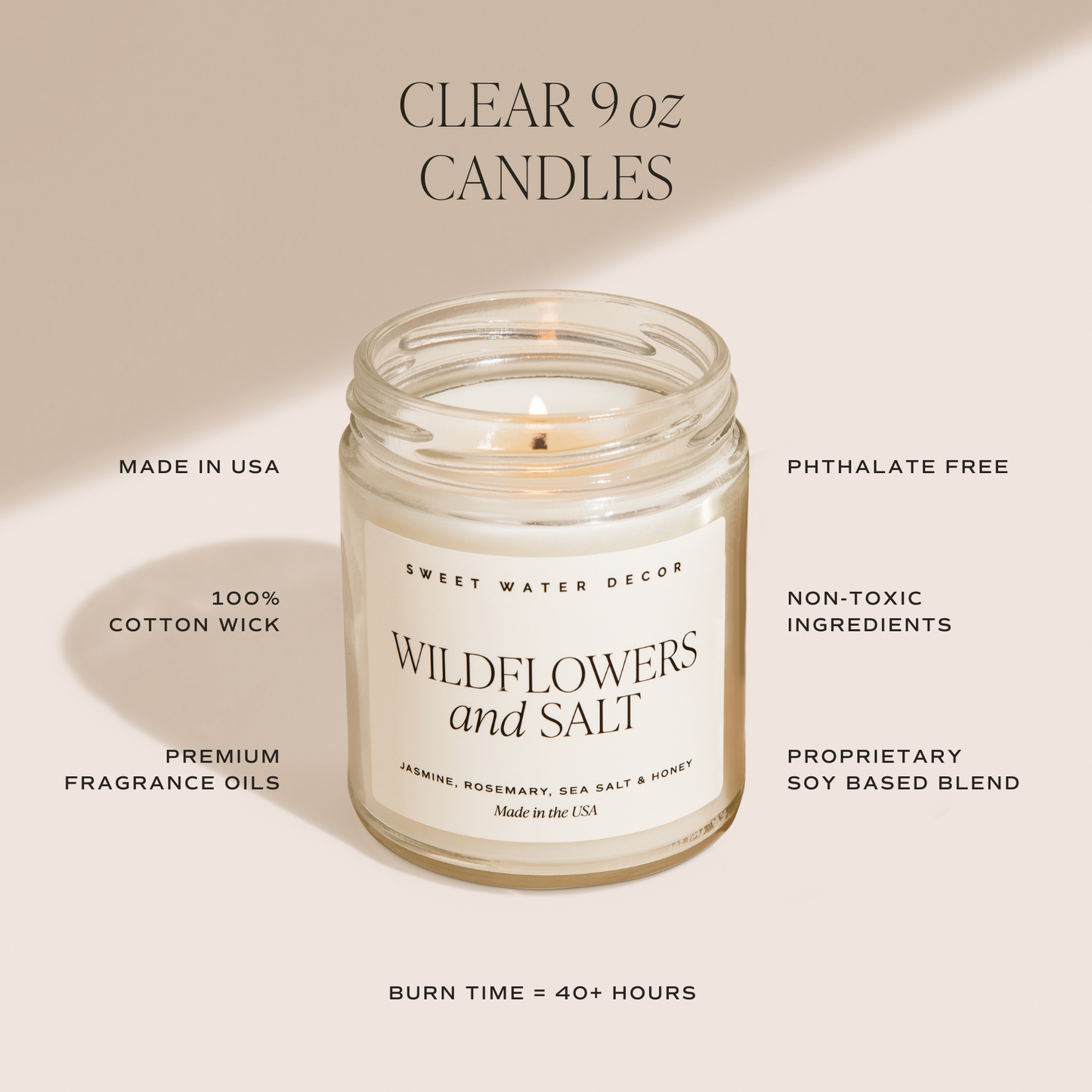 Vanilla Buttercream 9 oz Soy Candle - Vegan & Cruelty Free