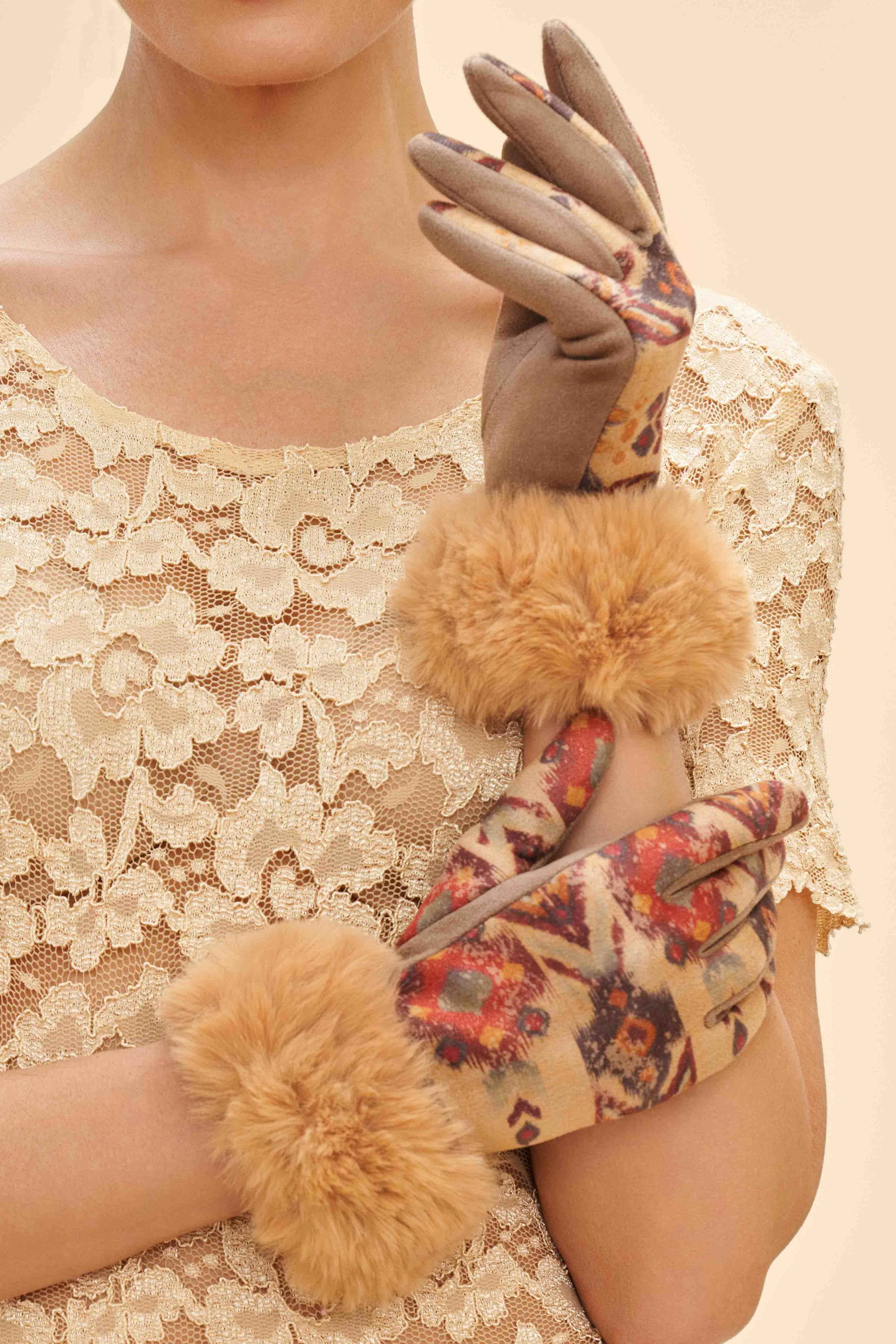 Bernadette Gloves - Warm Ikat