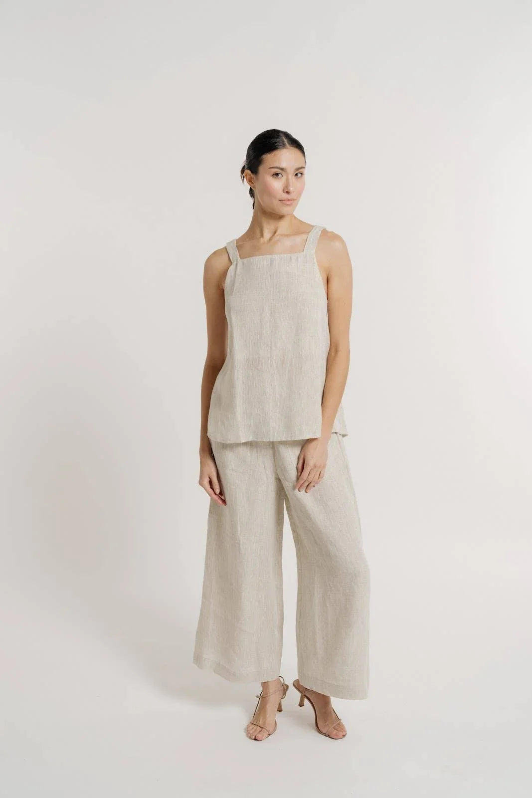 Organic Linen Bow Tank - The Envy Co - Shop The Envy Co - Tank - Tie back tank top - summer tank top - organic - organic tank top - woman's organic tank top - organic clothing - woman's organic clothing
