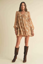 The Boho Mini Dress - Fall Dresses Northeast Ohio - Fall Pumpkin Patch outfit Lake County OH - Winery Outfit Geneva OH - Winery Outfit Napa Valley - Cold Weather Dress Texas - Long sleeve dress El Paso Texas - Woman's Dresses Painesville OH - Boho Woman's Dress Utah - The Envy Co, Painesville OH