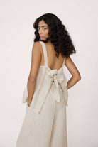 Organic Linen Bow Tank - The Envy Co - Shop The Envy Co - Tank - Tie back tank top - summer tank top - organic - organic tank top - woman's organic tank top - organic clothing - woman's organic clothing