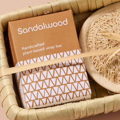 Taaja Sandalwood and Aloe Soap/Body Scrubber Set