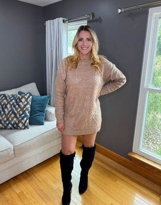 Whispered Warmth Sweater Dress