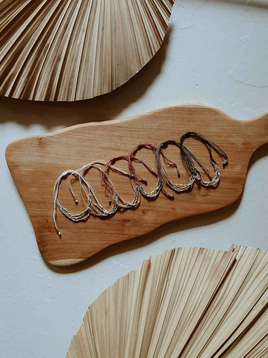 Terra Layered Bracelets in Silver