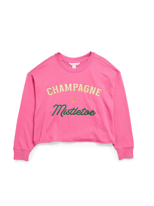 "CHAMPAGNE & MISTLETOE" LOUNGE SWEATSHIRT
