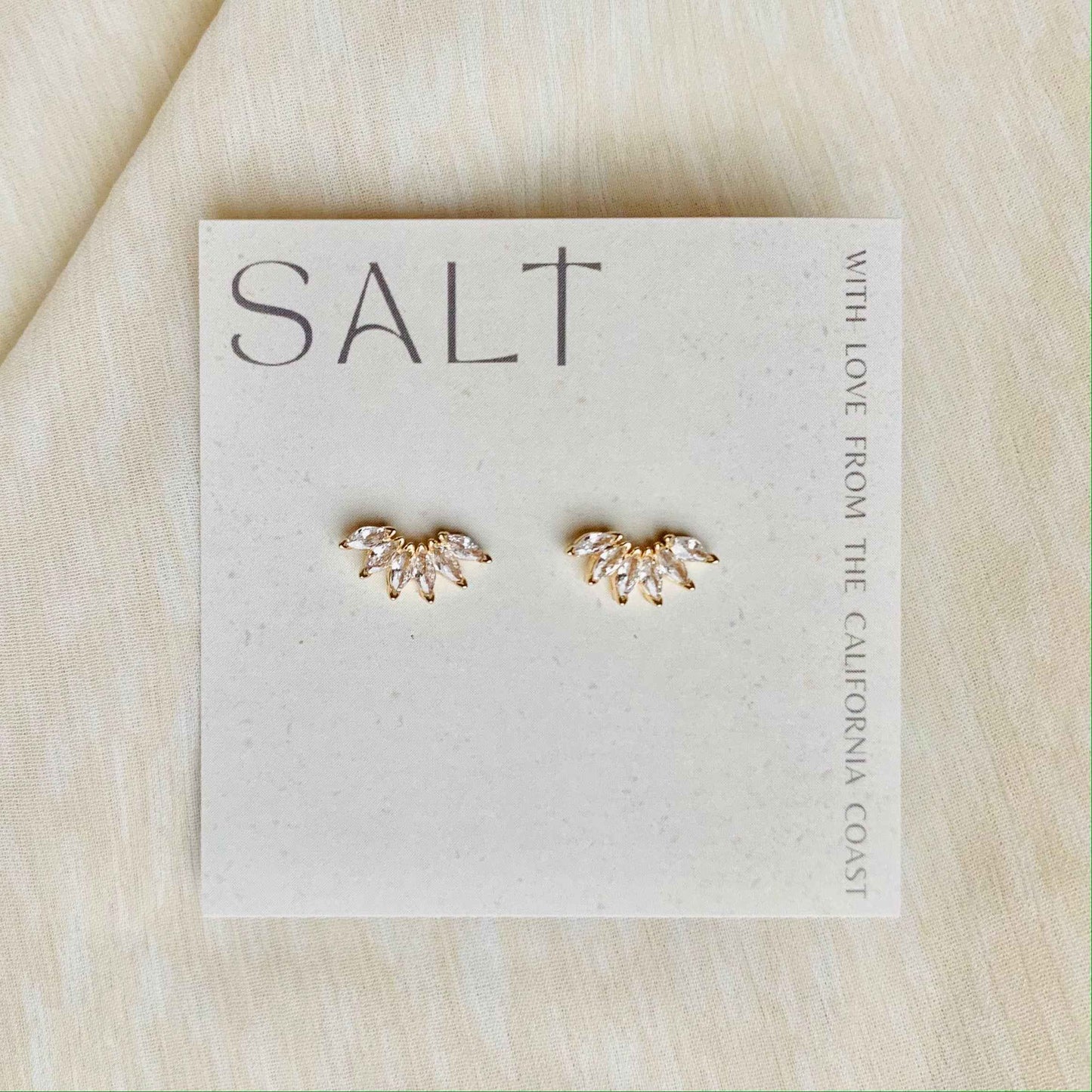 FAN GIRL | crystal stud earrings | marquise diamond studs