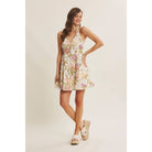 Floral Halter Mini Dress - The Envy Co