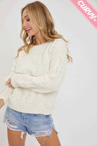 PLUS SIZE HEART SWEATER