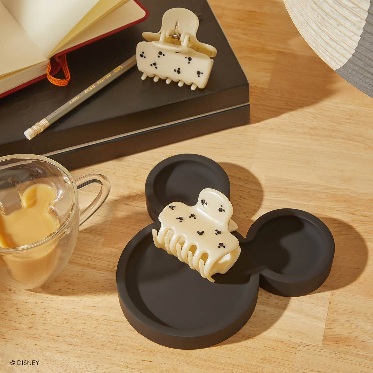 Kitsch & Mickey and Minnie Recycled Puffy ClawClip 1pc-Cream - The Envy Co