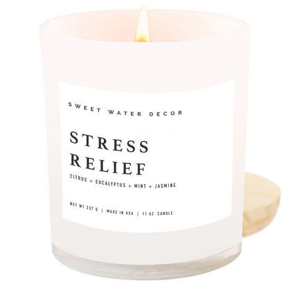 Stress Relief 11 oz Soy Candle - Vegan & Cruelty Free