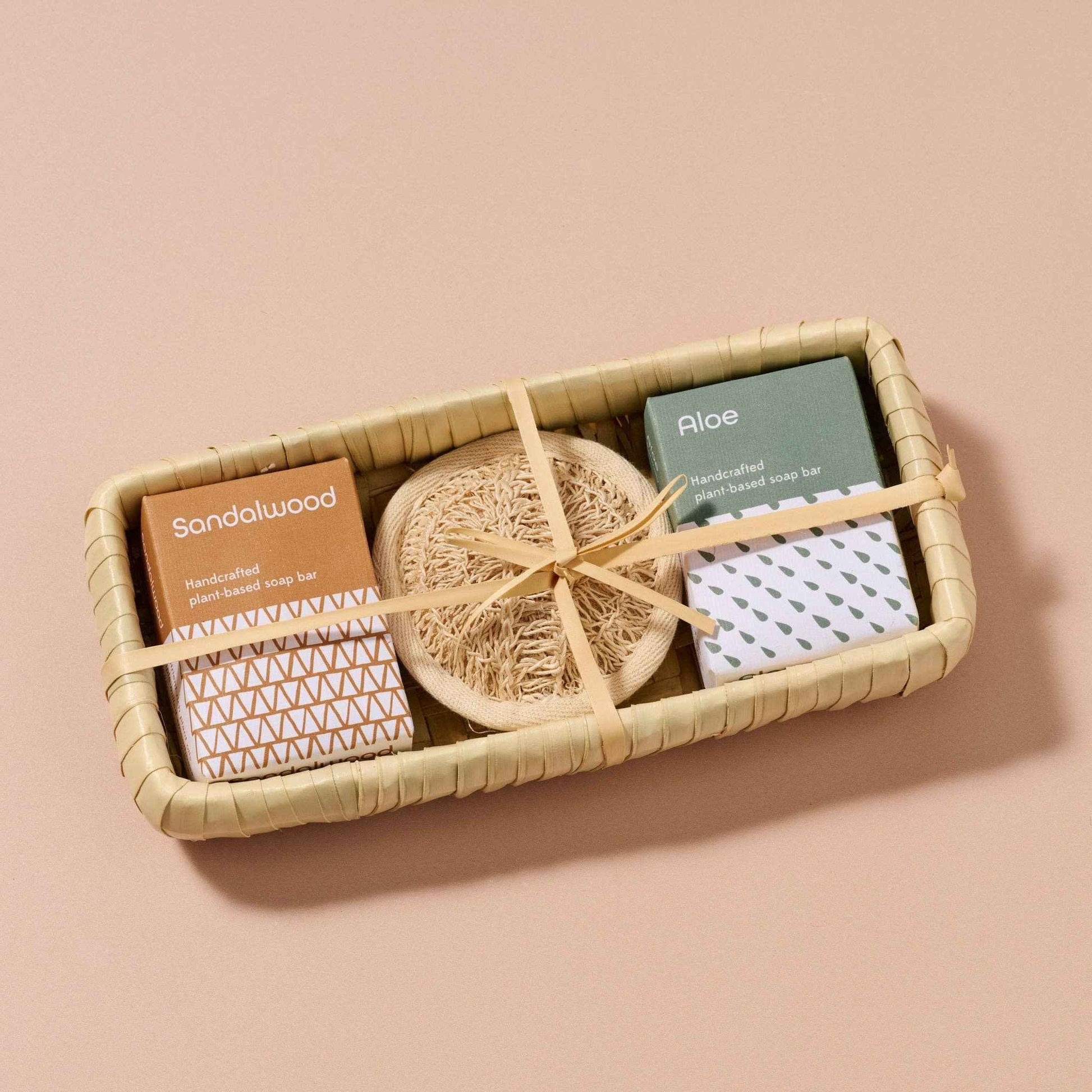 Taaja Sandalwood and Aloe Soap/Body Scrubber Set