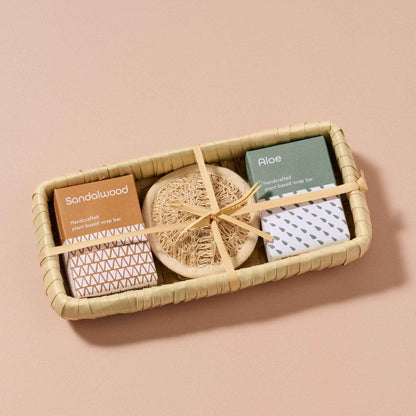 Taaja Sandalwood and Aloe Soap/Body Scrubber Set