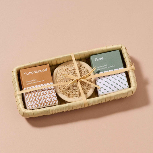 Taaja Sandalwood and Aloe Soap/Body Scrubber Set