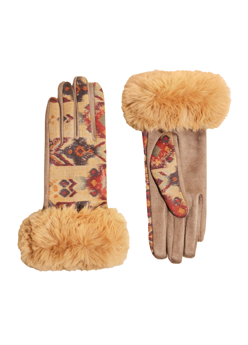 Bernadette Gloves - Warm Ikat