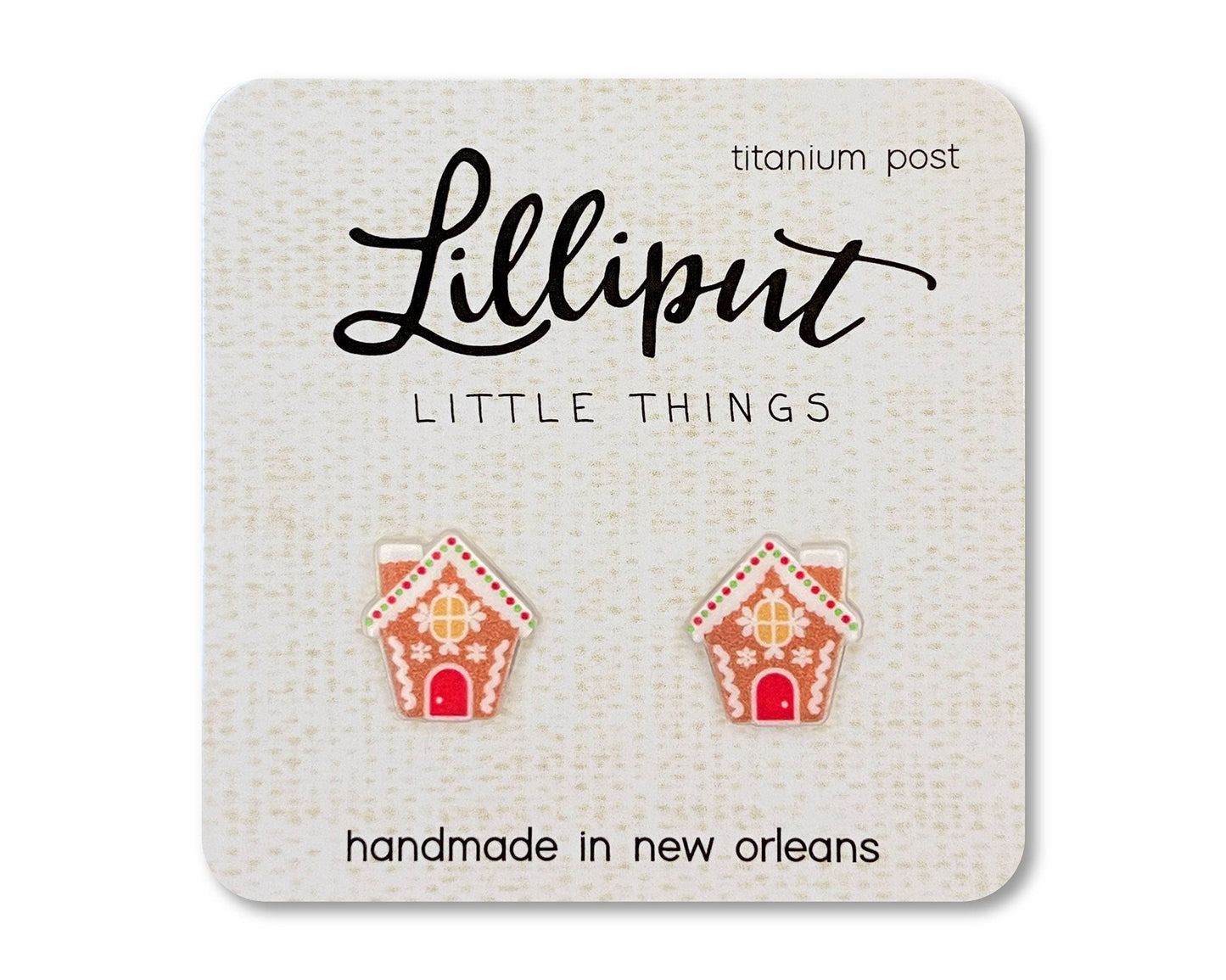 Gingerbread House Earrings - The Envy Co