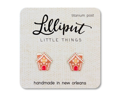 Gingerbread House Earrings - The Envy Co
