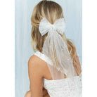 Pearl Hair Bow Bridal Bride Accessories - BRINA