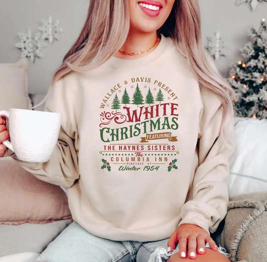 White Christmas Holiday Sweatshirt - The Envy Co