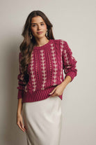 Embroidered Cable Knit Pullover FSW0019