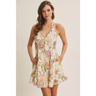 Floral Halter Mini Dress - The Envy Co