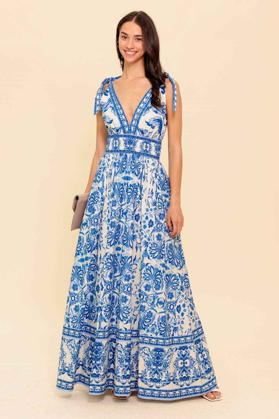 A printed woven maxi dress - ID22288