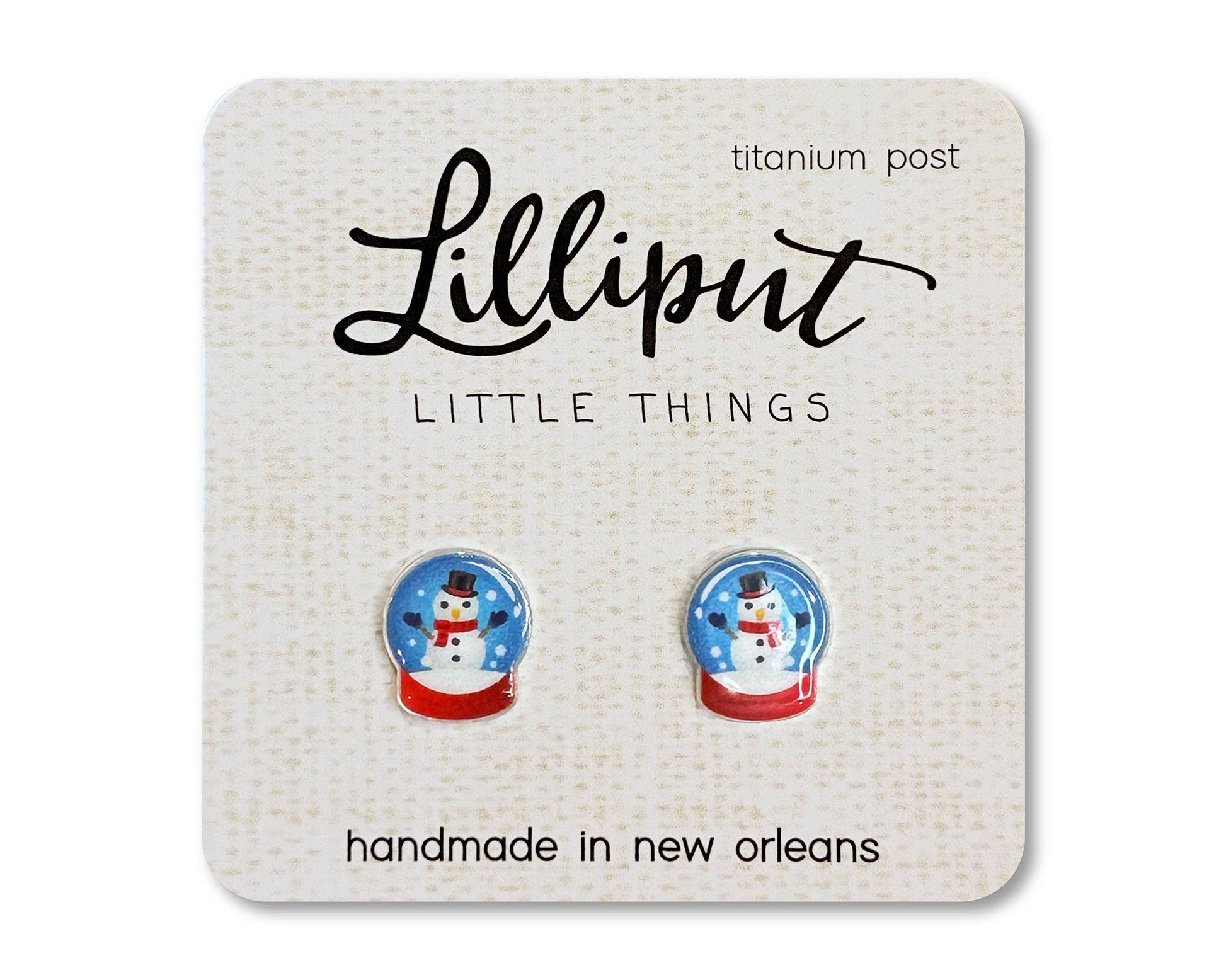 Snowman Snow Globe Earrings // Christmas // Stocking Stuffer - The Envy Co