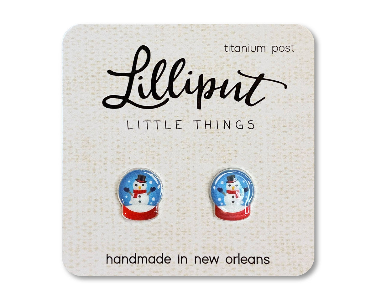 Snowman Snow Globe Earrings // Christmas // Stocking Stuffer - The Envy Co