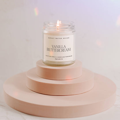 Vanilla Buttercream 9 oz Soy Candle - Vegan & Cruelty Free