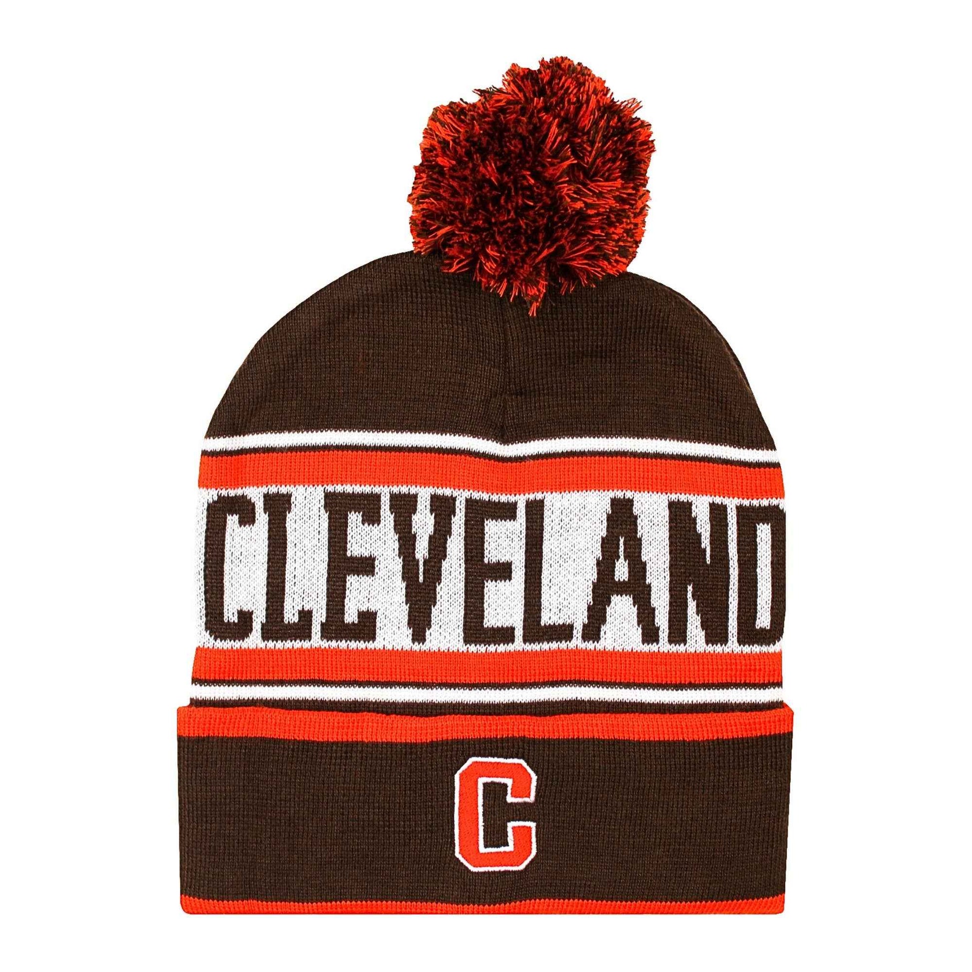 Cleveland Pom Pom Knit Hat
