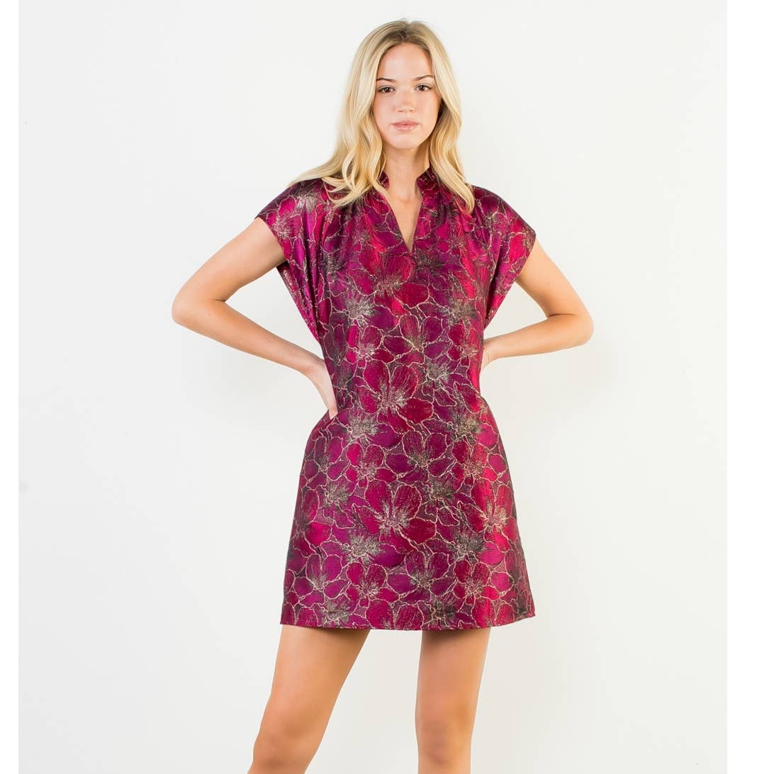 Crimson Bloom Dress - The Envy Co