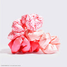 Hello Kitty x Kitsch Recycled Fabric Puffy Scrunchies 3pcSet - The Envy Co