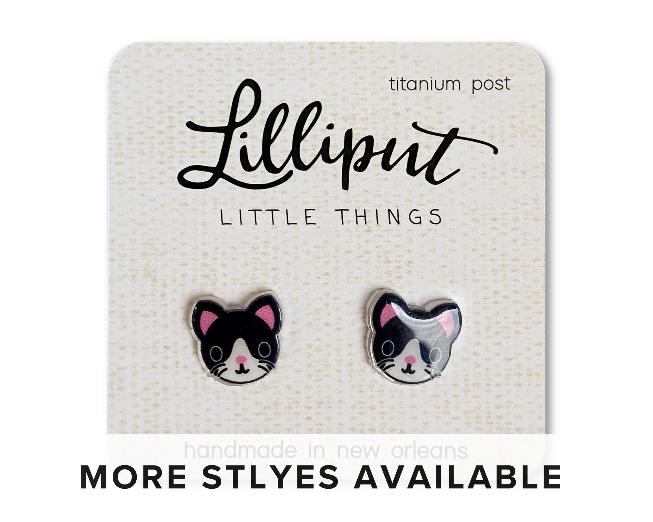 Kitty Cat Earrings - Multiple Colors - The Envy Co