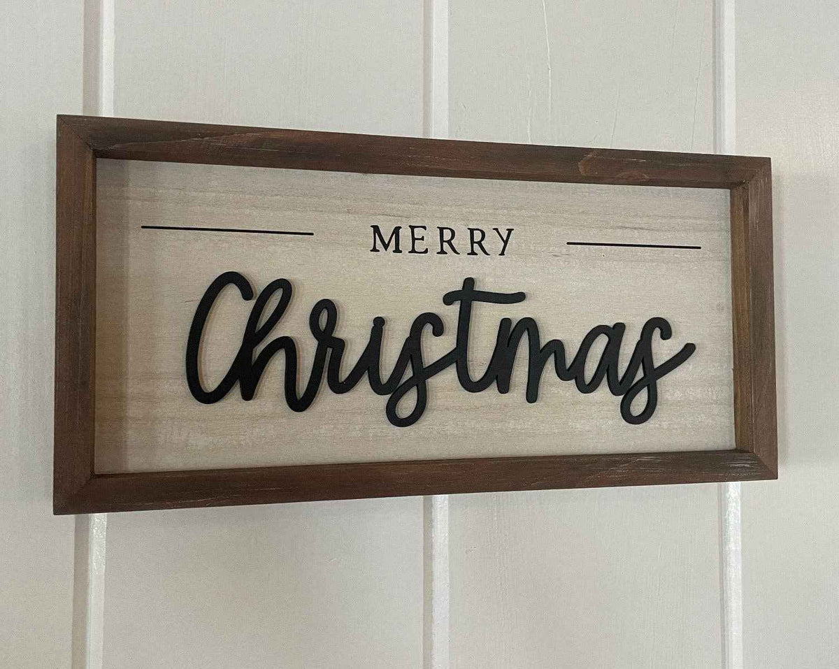 FR-3674 - Merry/Cocoa Laser Christmas Frame (Reversible)