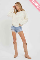 PLUS SIZE HEART SWEATER