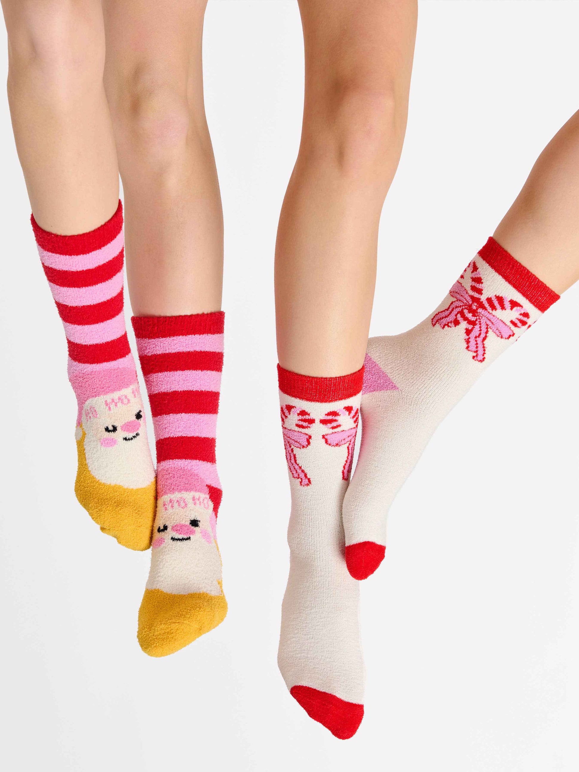 Festive Santa Socks