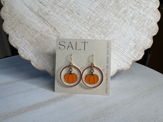 18k Gold Pumpkin Earrings