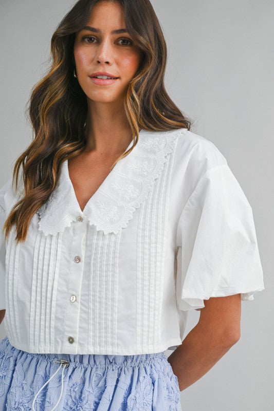 Charlotte Cotton Pintuck Blouse | Cotton Clothing – The Envy Co