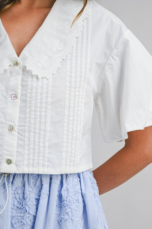 Charlotte Cotton Pintuck Blouse | Cotton Clothing – The Envy Co