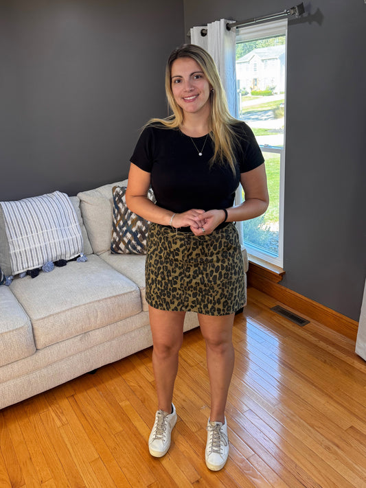 Leopard Mini Skirt
